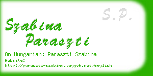 szabina paraszti business card